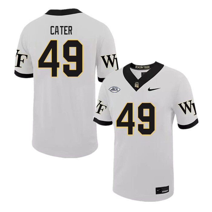Men-Youth #49 Cody Cater Wake Forest Demon Deacons 2023 College Football Jerseys Stitched-White